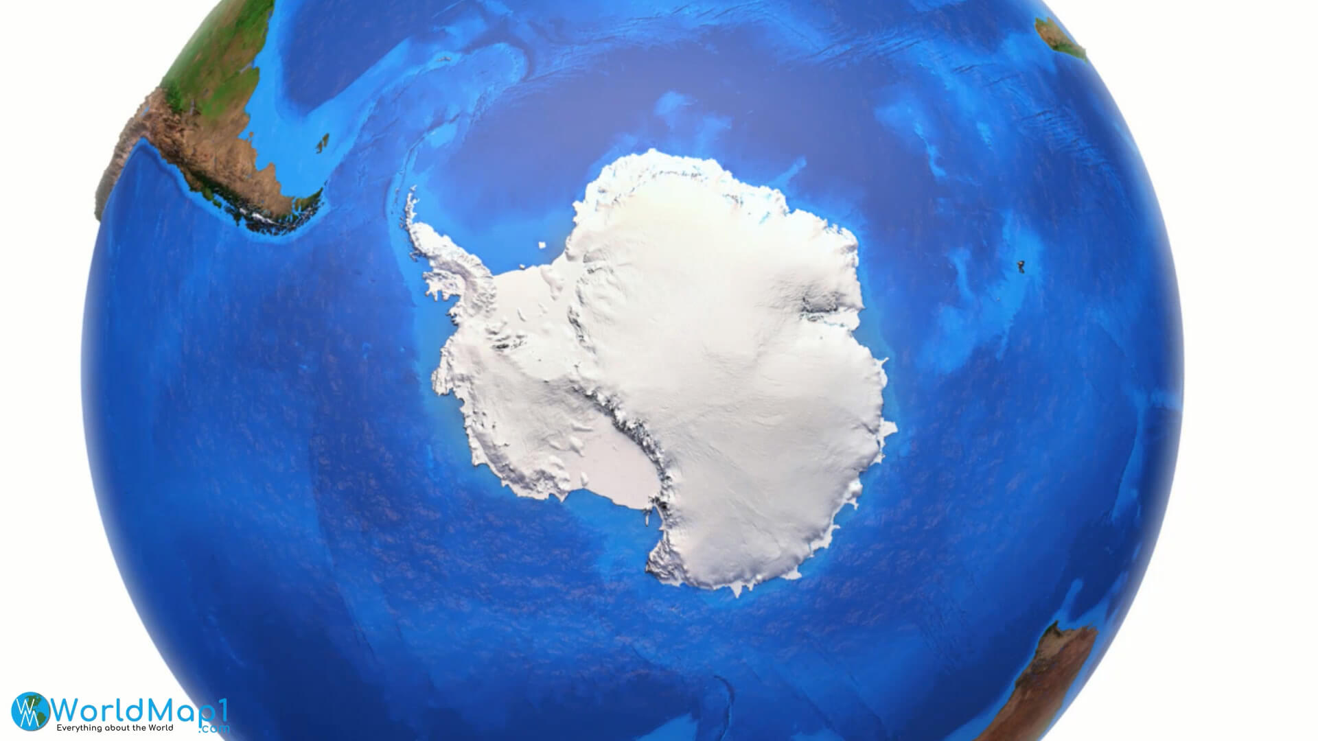Antarctica and South America Map